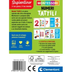 Montessori carte - Numeri tattili