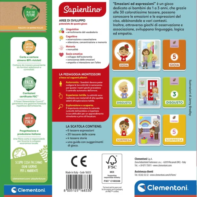 Montessori Flashcards - Emozioni ed Espressioni